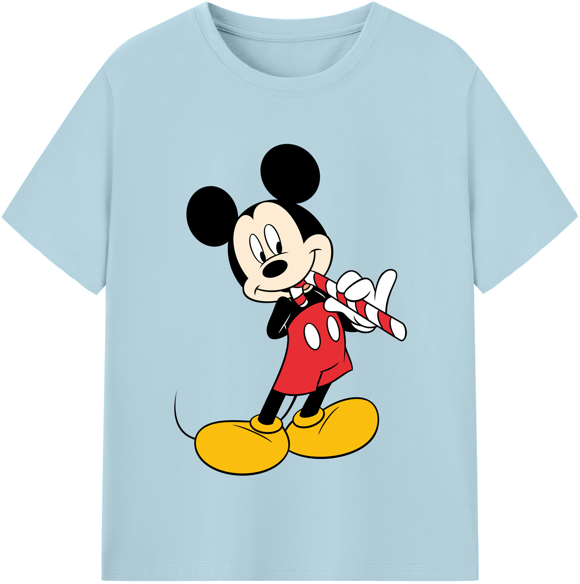 （画像用） ミッキーマウス Mickey Mouse 綿100％半袖Tシャツ（フロントプリント）